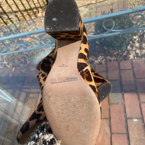 Anthropologie Matisse Grove Calf Hair Leopard Leather Ankle Boots - Picture 11 of 13